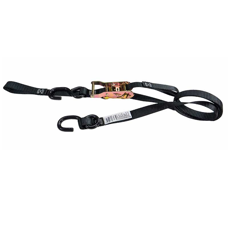 1 x 7' Motorrad-Ratschengurt mit Lenkergurt und S-Haken