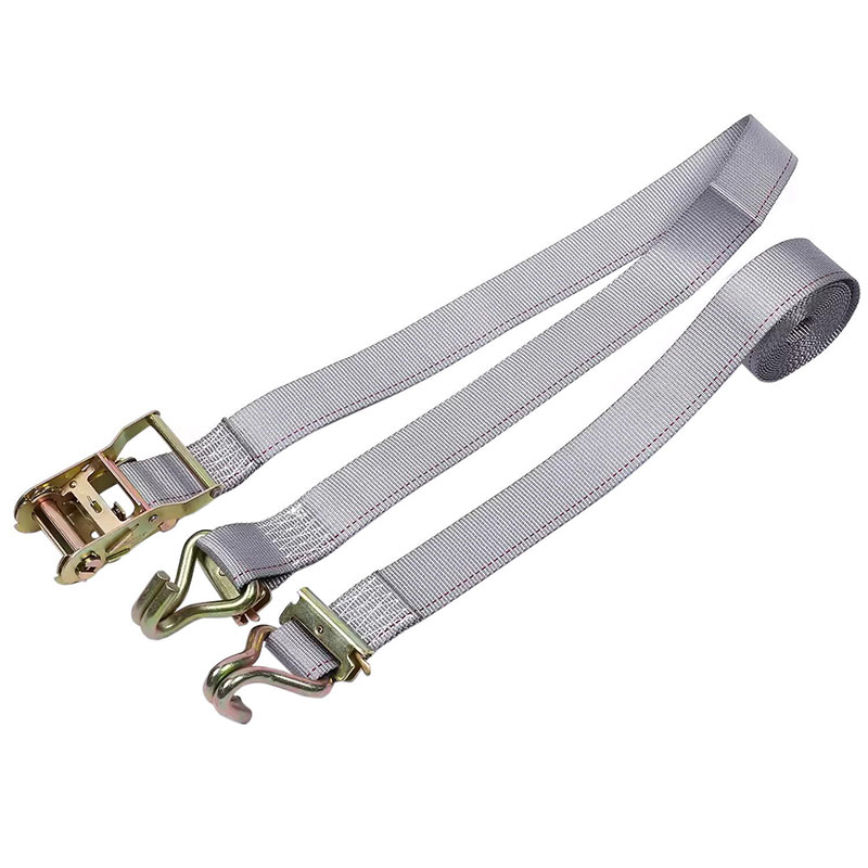 2'' x 12' robuster E-Track-Ratschengurt mit Drahthaken und Feder-E-Anschlüssen